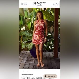 Tropical Halter Neck mini dress